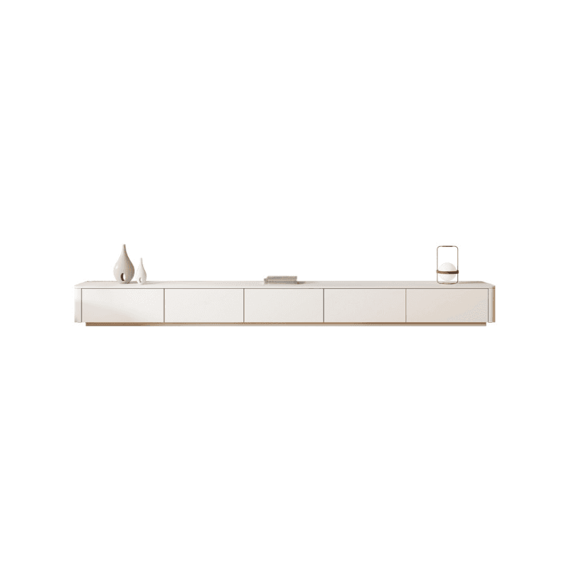 Ivory Rectangular Wall-supported TV Stand with 6 Drawers/5 Drawers - image 15