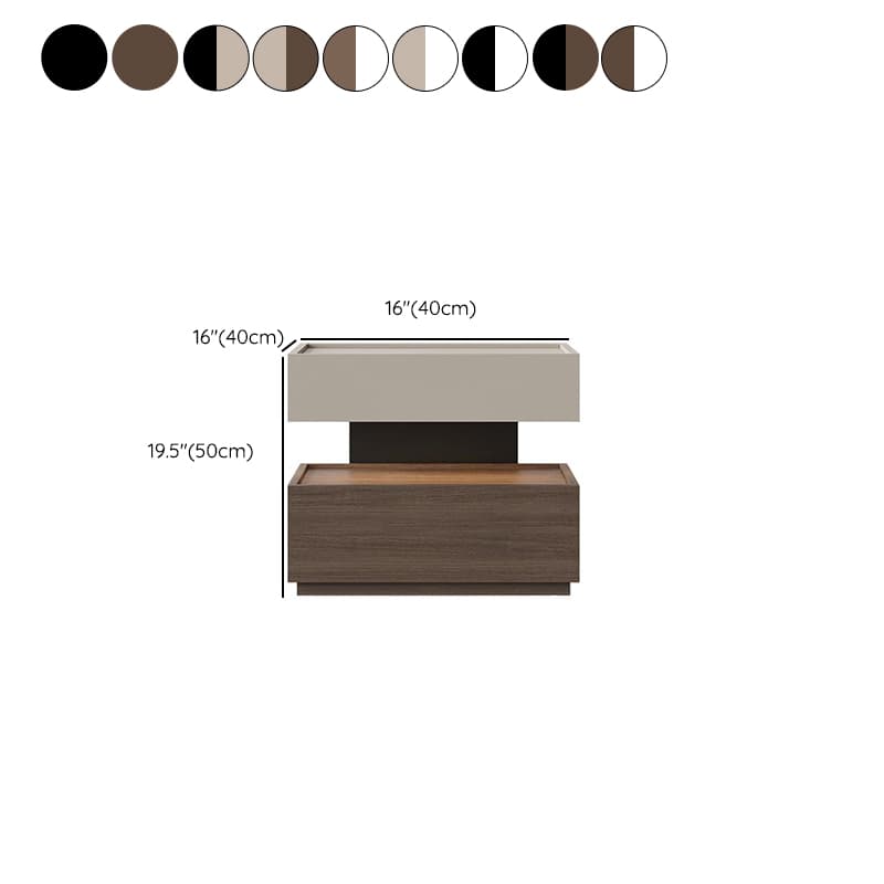 Organic Modern Nightstand With Drawer Organization Featuring 2 Drawers, 1 Shelf, and Real Wood Countertop - image 15
