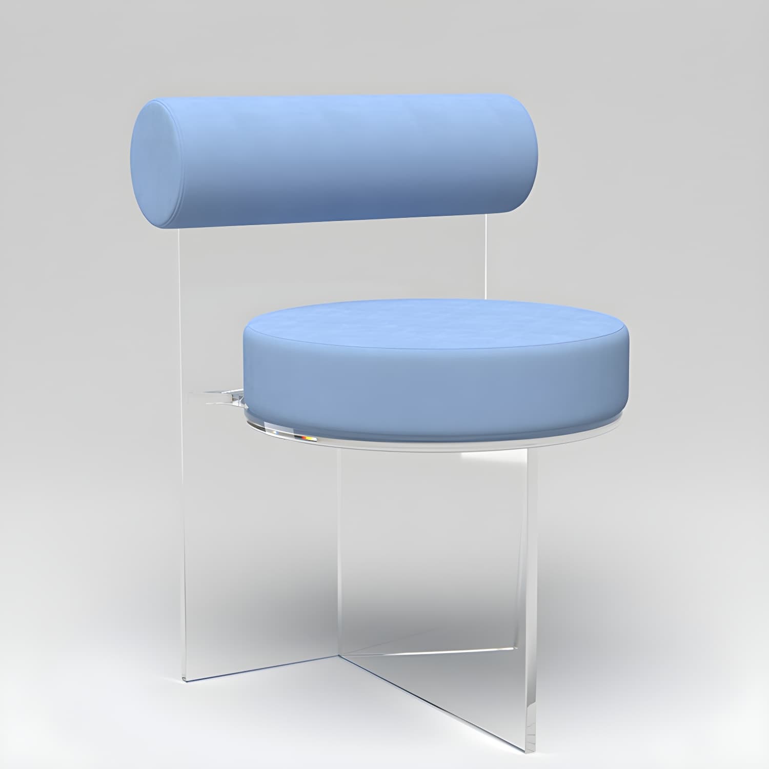 Modern Clear Leg Side Chair with Solid Back and Low Back Heights for Kitchen & Dining - image 7