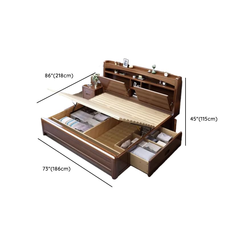 Platform Storage Bed with 2 Drawers, Lumber Frame and USB Charging Station - image 15
