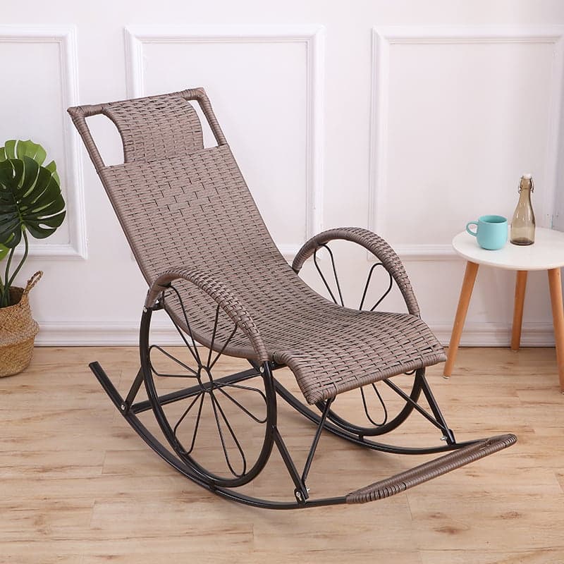 Simplistic Synthetic Rocking Chair, Scratch-tolerant with Track Arm - image 11
