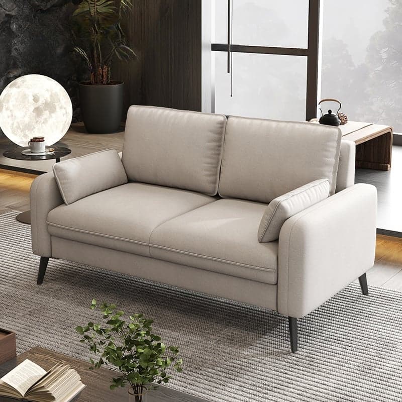 Trendy Solid Color Water Resistant Loveseat in Grey/Olive Green/Amber Color with Arm for 2 People - image 7