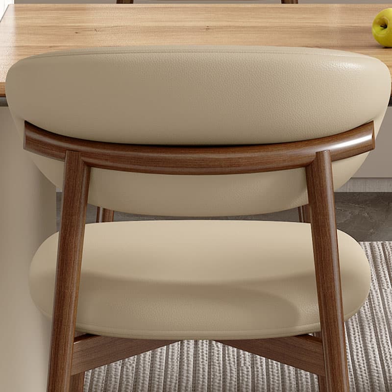 Modish Faux Leather/Upholstered Side Chair with Stable Legs - image 17
