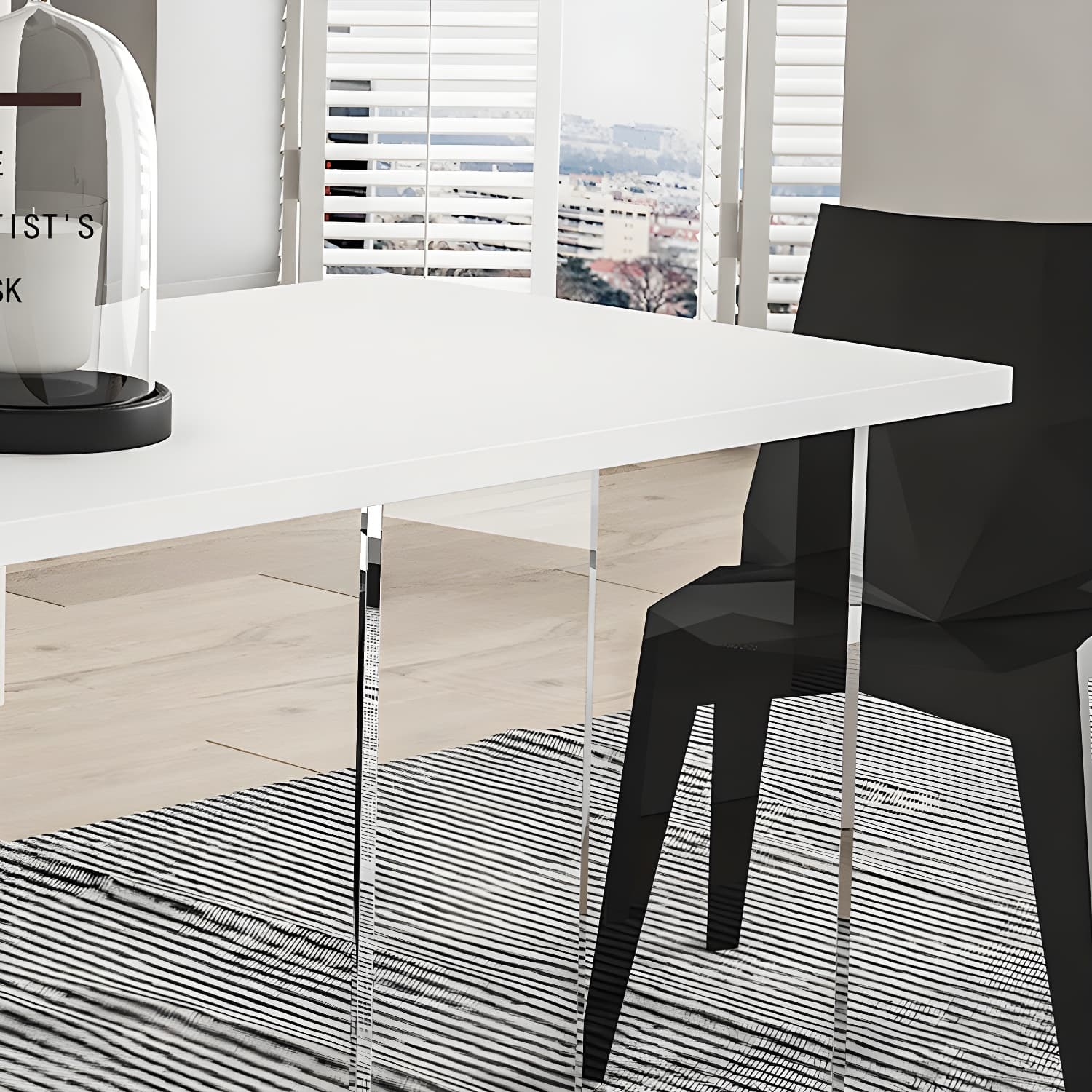 Pine Solid Wood Dining Table Contemporary Dining Table with Double Pedestal - image 7