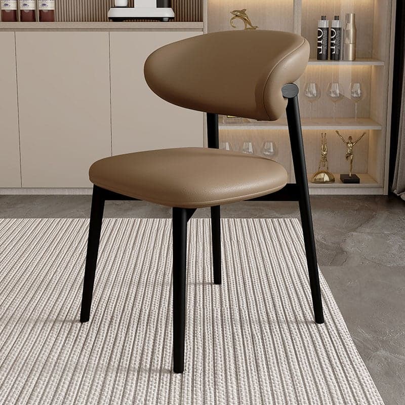 Modish Faux Leather/Upholstered Side Chair with Stable Legs - image 6