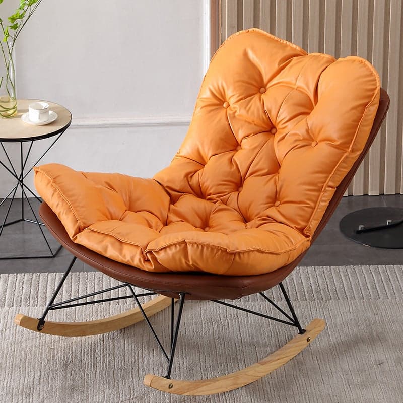 Modish Upholstered Rocking Accent Chair - image 7