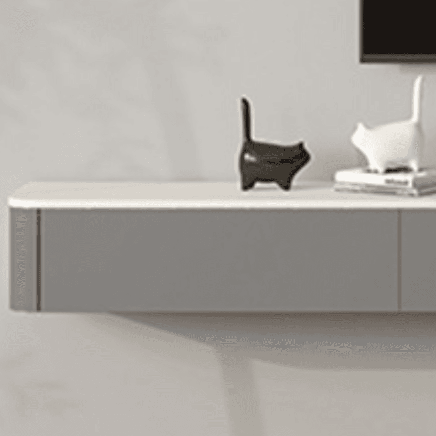 Contemporary Rectangular Wall Mounted TV Stand with Door Living Room - image 6