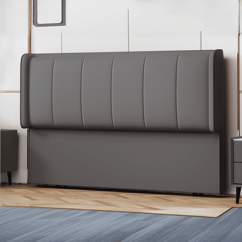 Modish Style Panel Headboard with No Distressing in Pine Wood, Rectangle Shape for Full/Queen Bed, Featuring Sponge Upholstery Fill and Standard Height