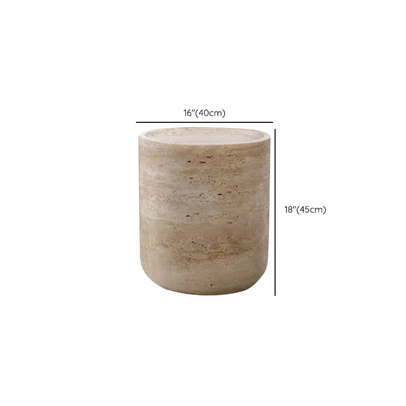 Contemporary Coffee Table Wood Ball Travertine Top Pallet Table Foyer - image 12