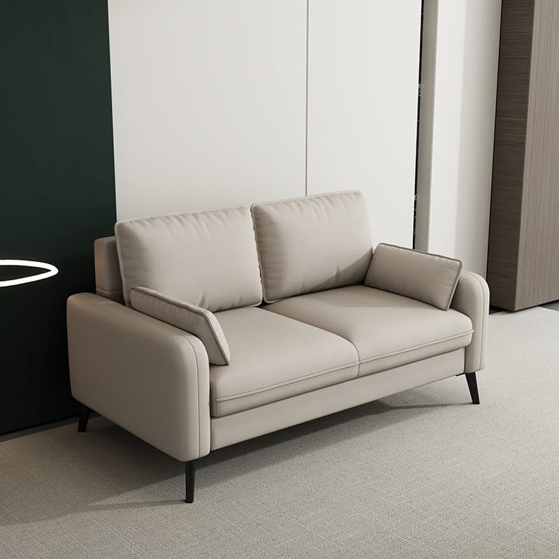 Modern Solid Color Loveseat with Square Arm and Wide Pillow Back for Living Spaces - image 4
