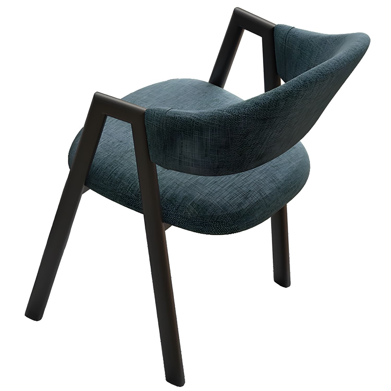 Modern Style Iron Arm Chair Open Back Dining Side Chair with Upholstered - image 4