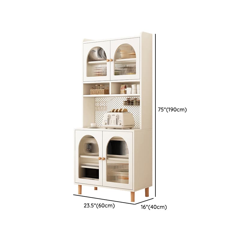 Scandinavian Wood Sideboard Cabinet with Adjustable Shelves and Glass Doors - 40cm Width - image 27