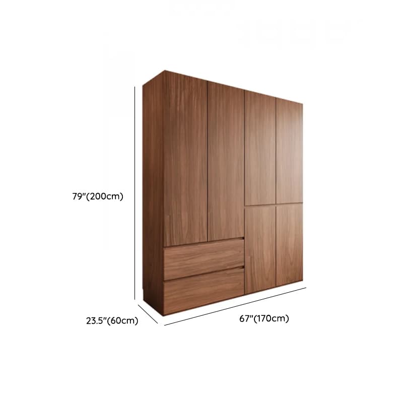 Acorn Minimalist Natural Wood Wardrobe Closet with Soft Close Drawer, Soft Close Door, Interior Shelves, and Clothing Rod - image 20