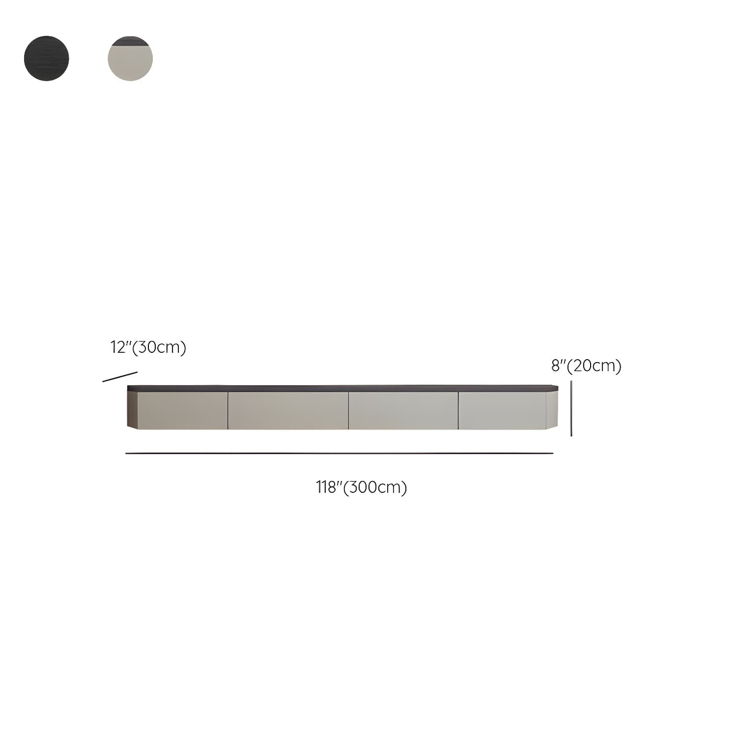 Contemporary Wall-Mounted TV Media Console with Cable Management - image 18