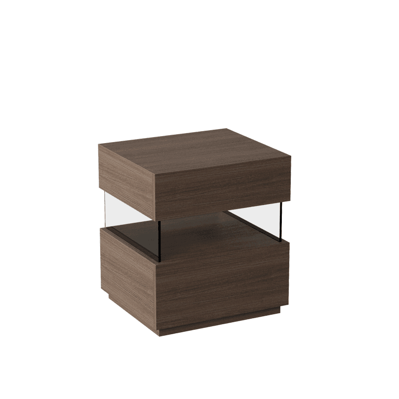 Modish Nightstand With Drawer Organization Featuring 2 Drawers, 1 Shelf, and Lumber Countertop - image 9