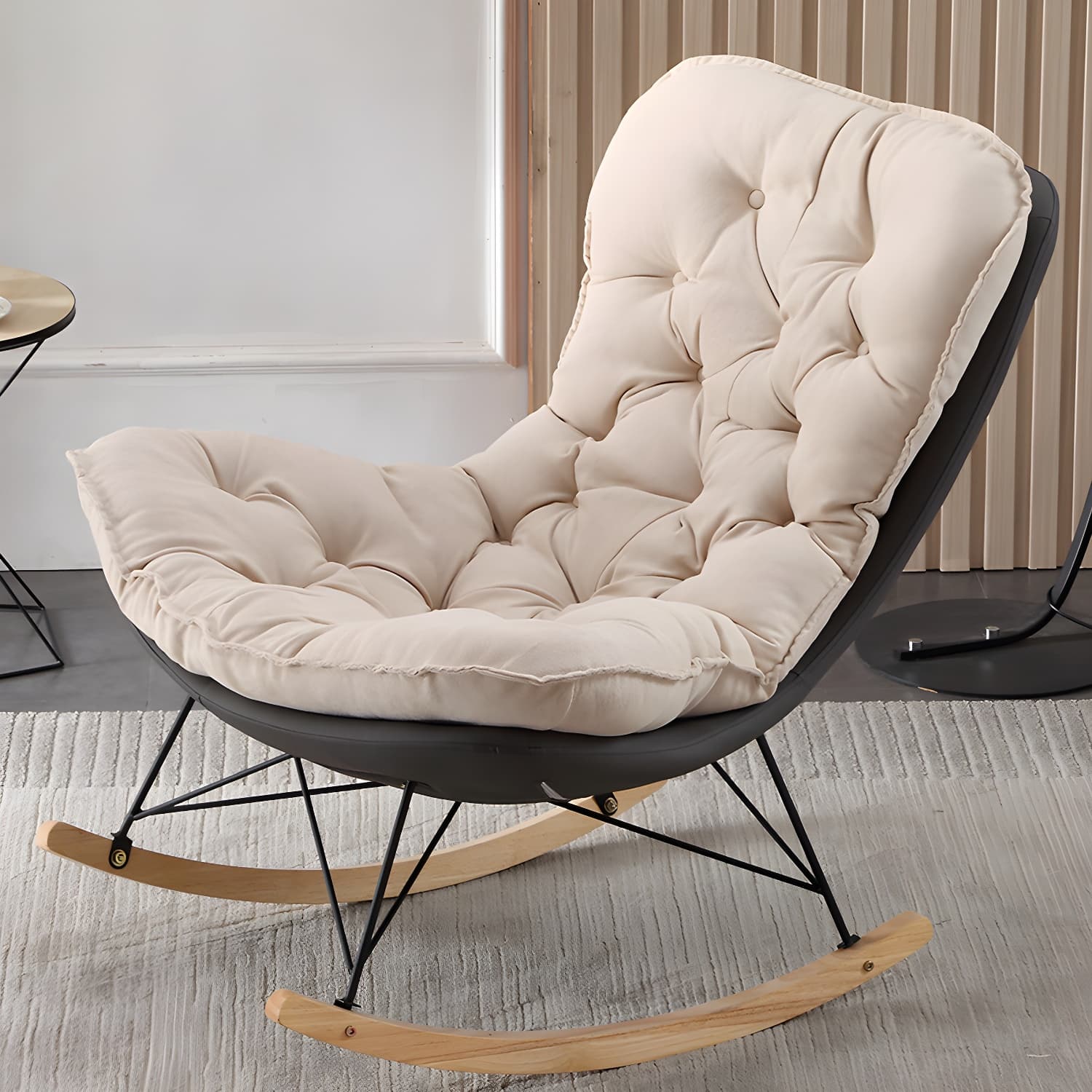 Leisure Light Luxury Rocking Chair Lounge Small Family Lazy Sofa Chair for Apartment - image 9