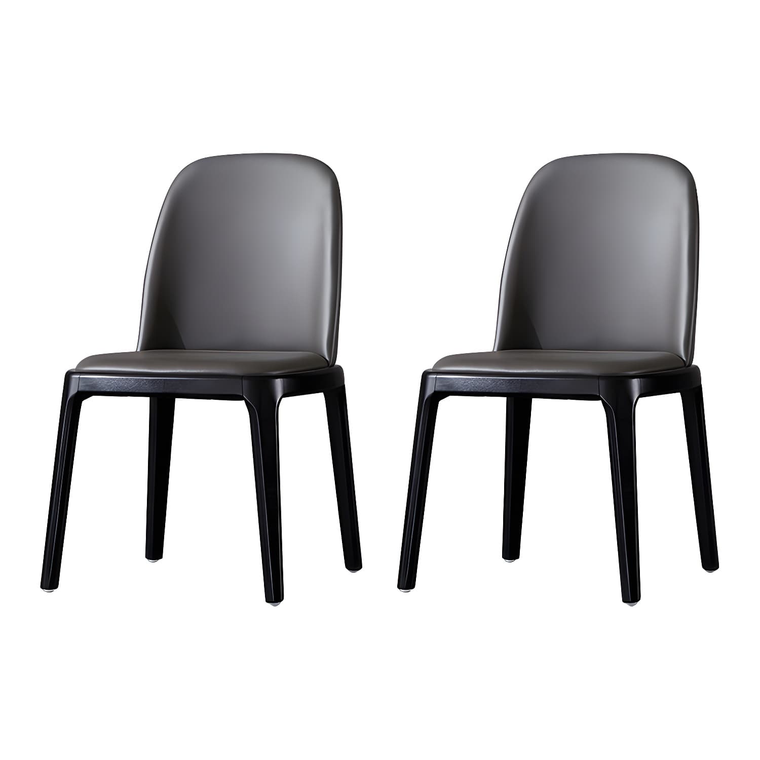 Industrial Home Leather Side Chair Matte Finish Parsons Dining Chair (Set of 2) - image 7