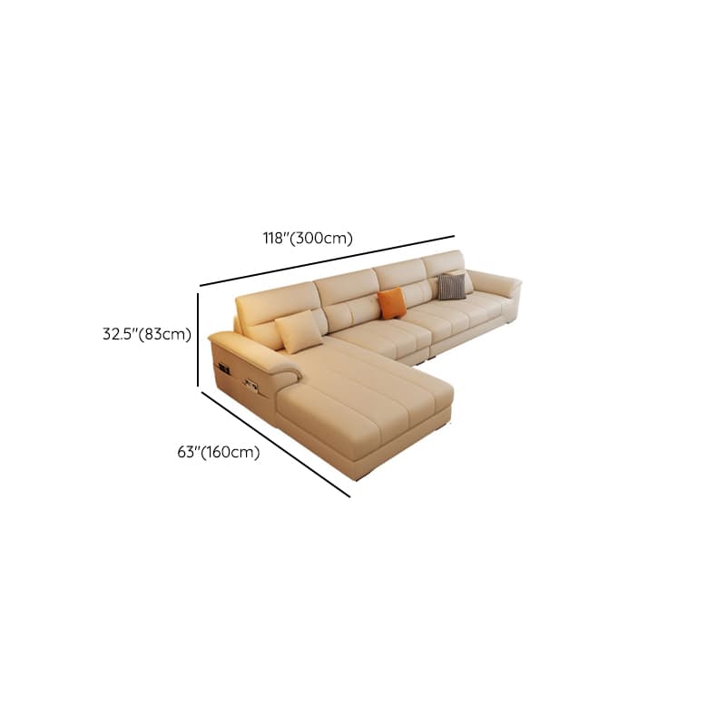 Straight/L-Shape Reversible/Horizontal Sofa/Sofa Recliner with Concealed Support & Natural Wood Frame - image 20