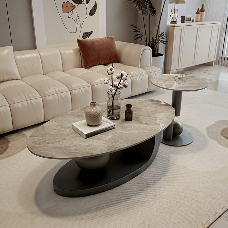 Nested Elliptical Board Game Coffee Table for Indoor Use - image 3