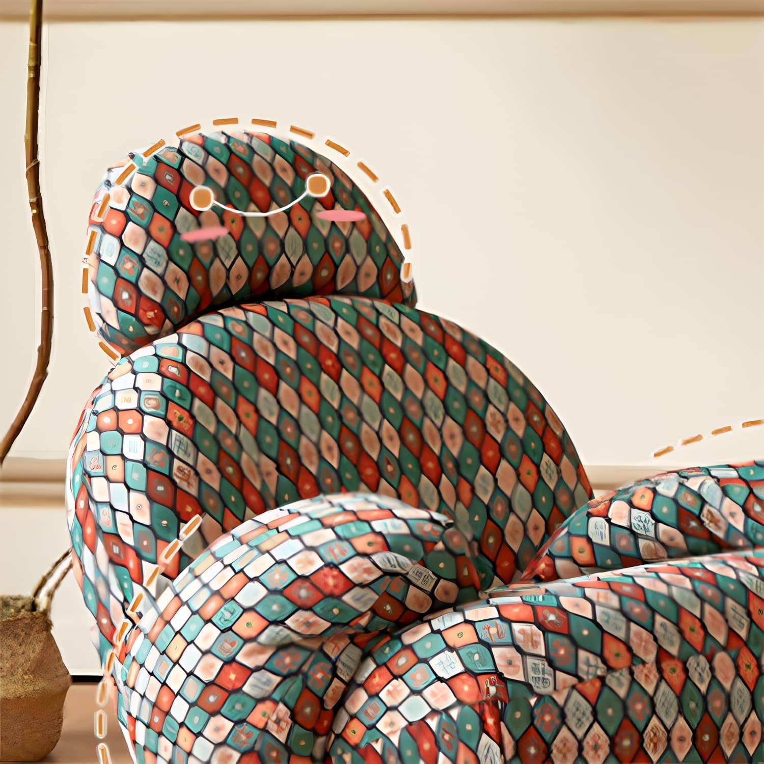 Spindle Living Room Contemporary Reclining Upholstered Rocking Accent Chair - image 16