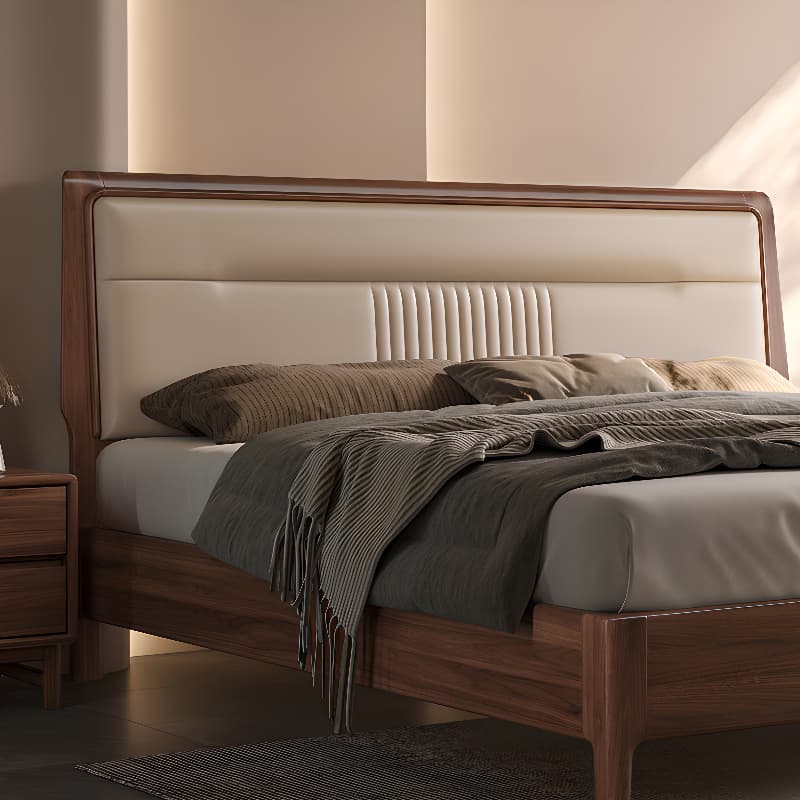 Standard（36-55“） Free-standing Standard Rectangle Wood Panel with Sponge Cushion for Full(54"W x 75"L) Bed, No Distressing - image 6