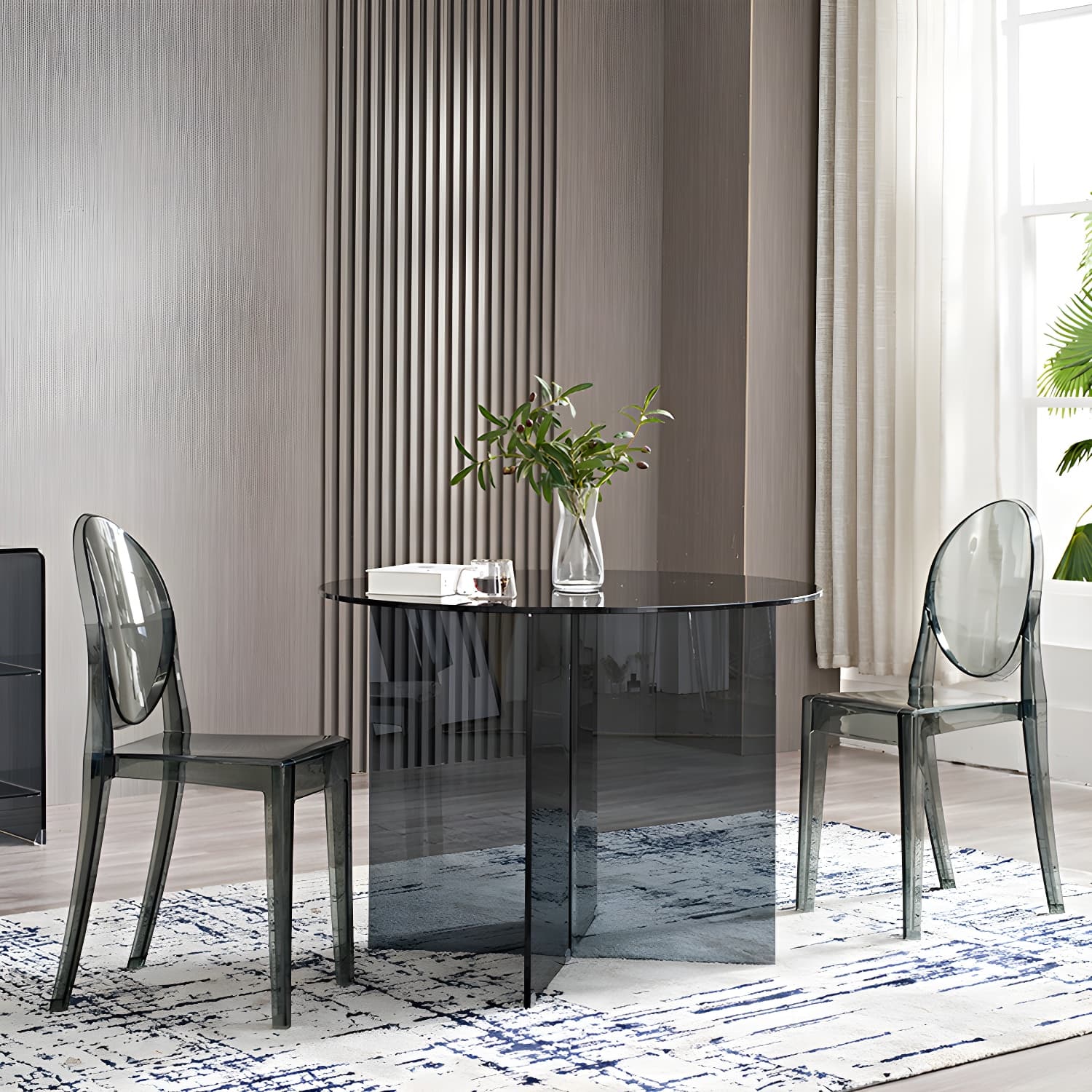 Modern Style Dinner Room Table Glass Dining Table for Home Use - image 14