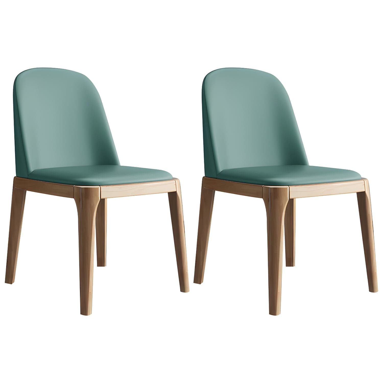 Scandinavian Home Side Chair Parsons Back Wood Armless Dining Room Chair - image 6