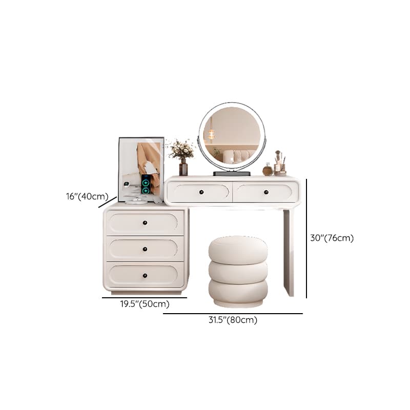 White Large/Standard Scalable Timber Vanity Set with 5 Drawers/8 Drawers, Lighting & Mirror Lights Included/Not Included - image 7