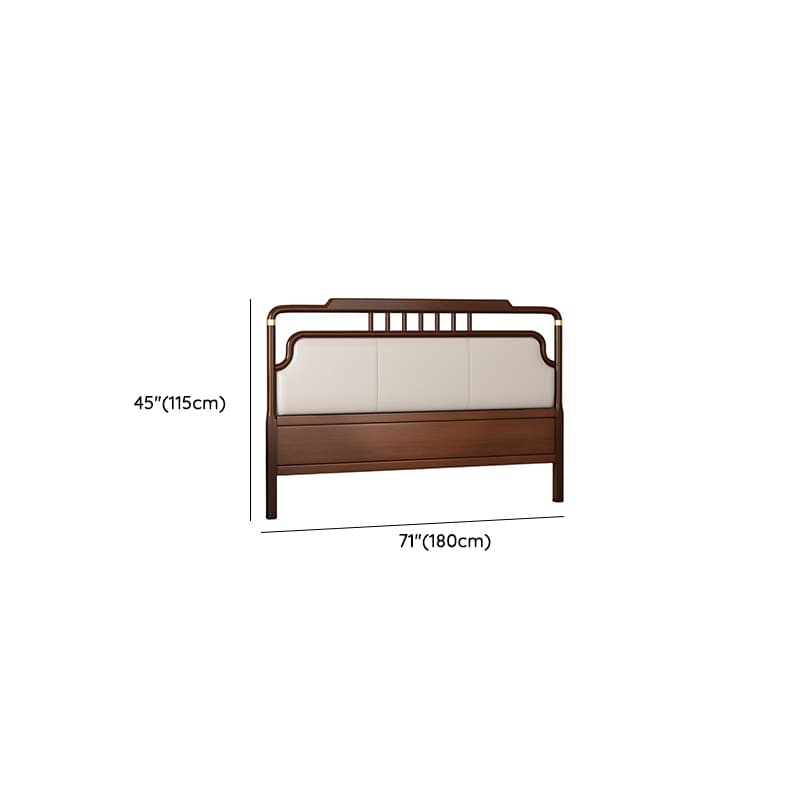 Modish No Distressing Timber Panel Headboard with Rectangle/Stepped Shape for Queen/King/Full Bed, Featuring Sponge Upholstery and Standard Height - image 21