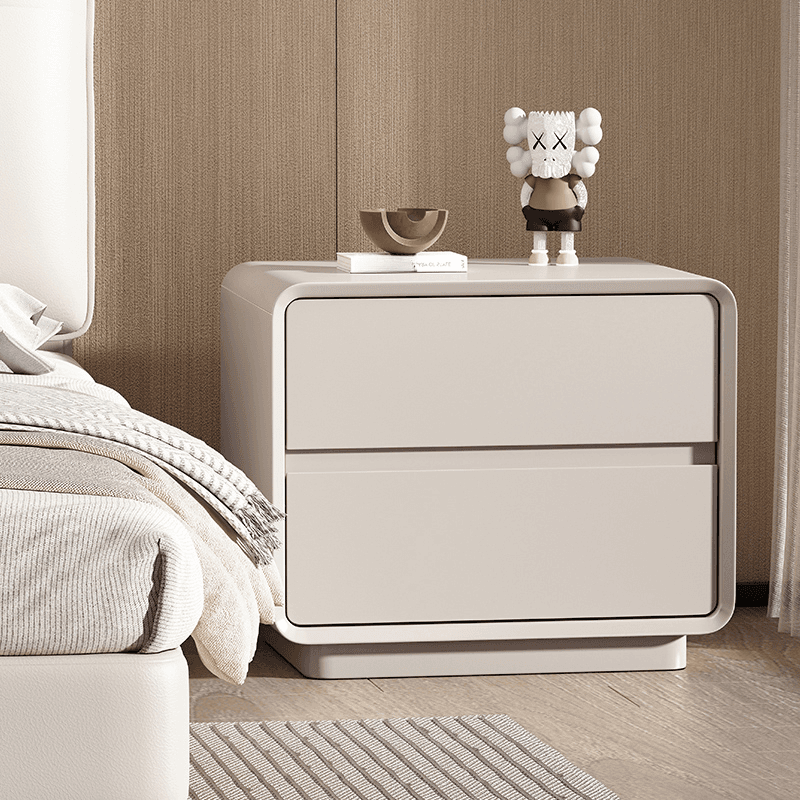 Modish Drawer Storage Bedside Table with 2 Drawers and Laminate Countertop - image 3
