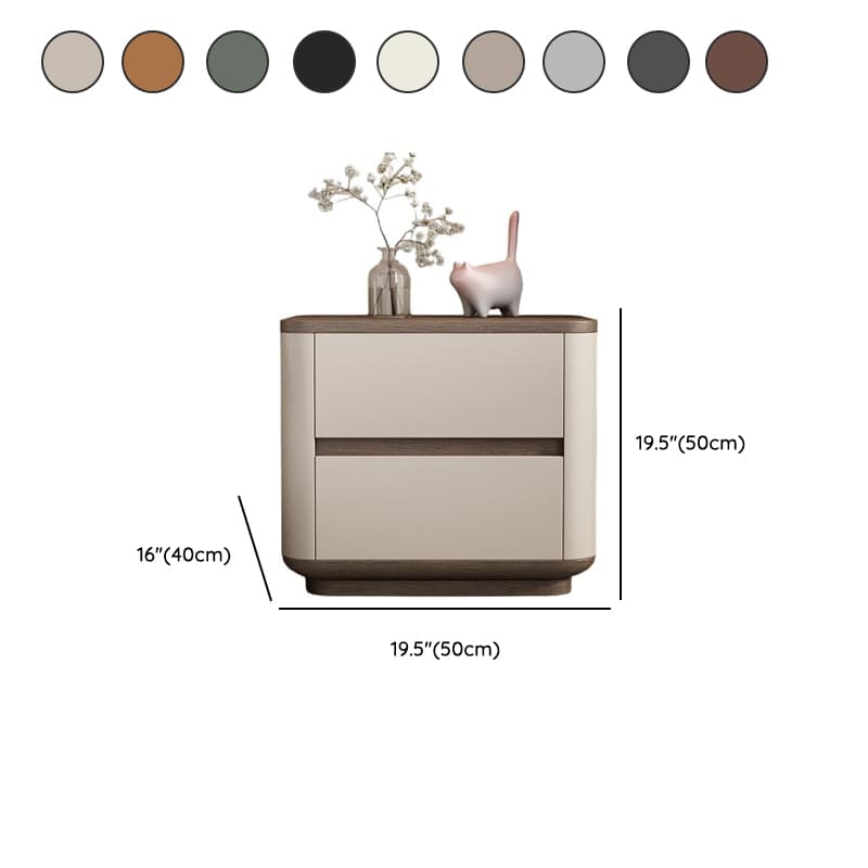 Organic Modern Nightstand With Drawer Organization Featuring 2 Drawers and Real Wood Countertop - image 16