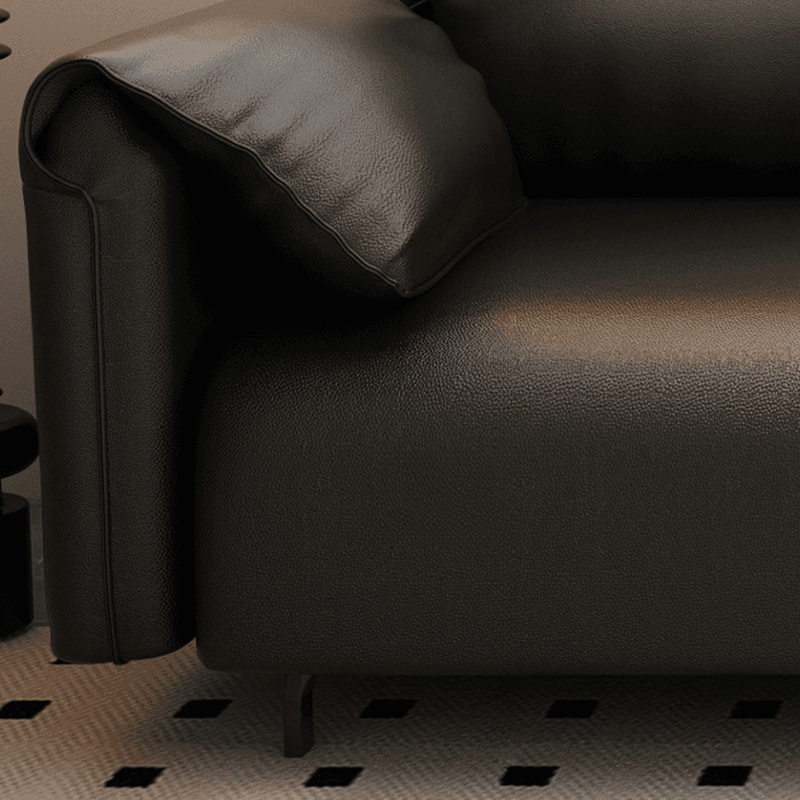 Modern Solid Color Tear Resistant Standard Sofa in Black/Emerald Green/Ivory, Seats 2/3-seater - image 7