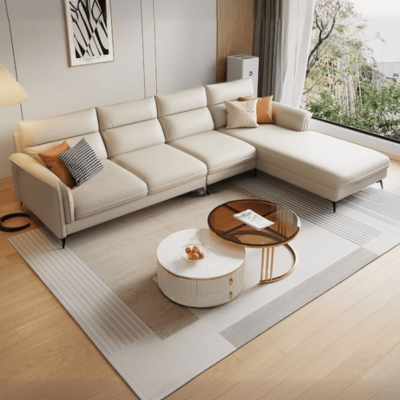 Straight/L-Shape Natural Wood Horizontal/Reversible Sofa Couch/Sofa Chaise - image 3