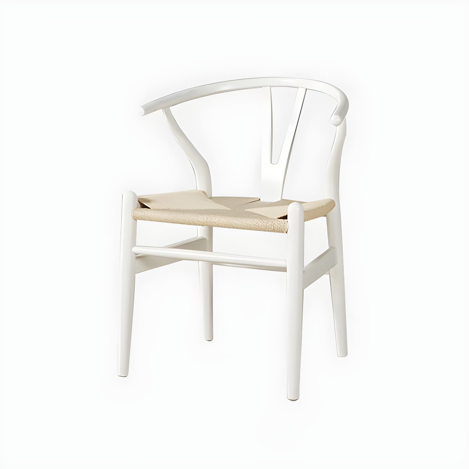Scandinavian Wood Side Chair with Wishbone Back and Upholstered Seat for Kitchen & Dining - image 13