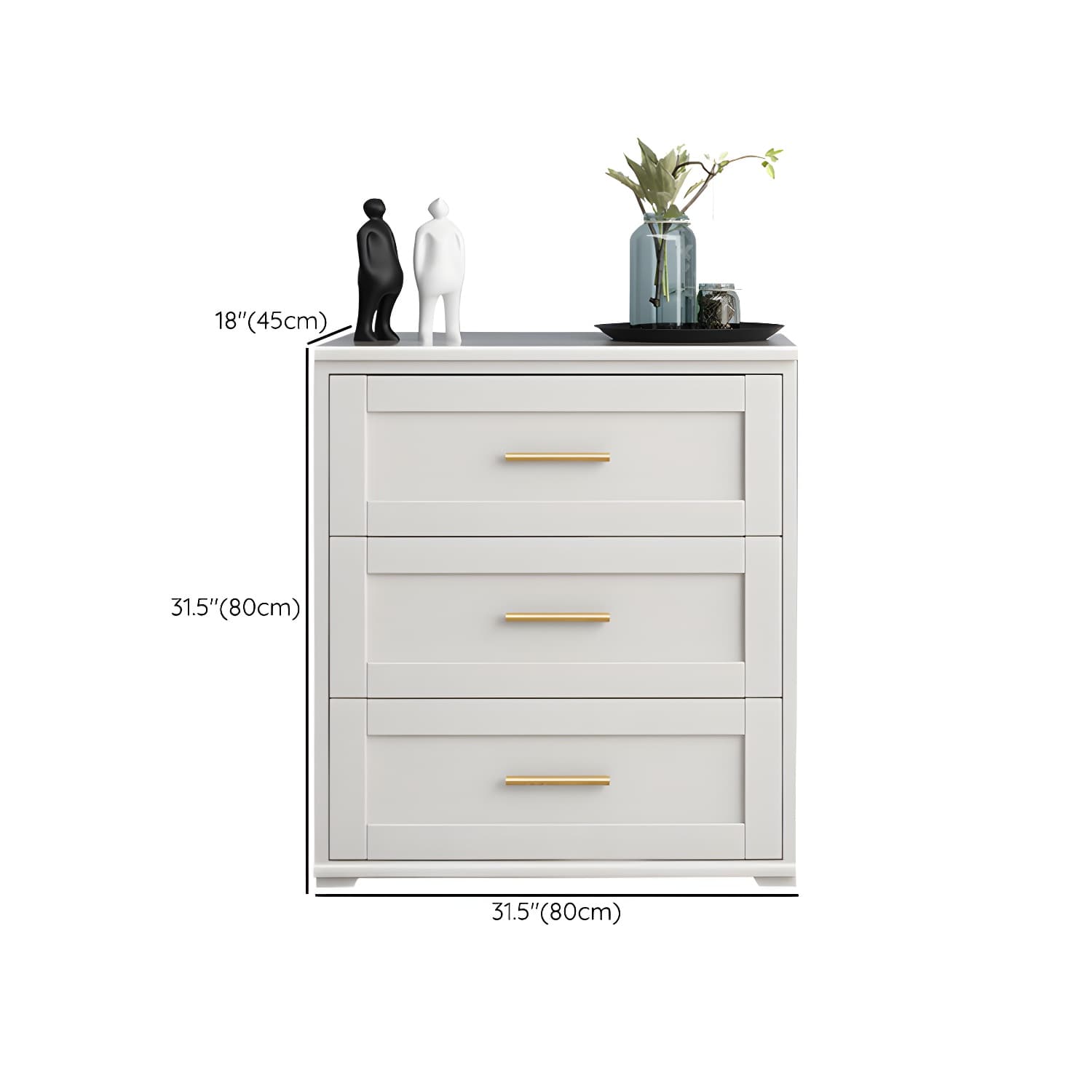 17.55-inch Width Solid Wood Storage Chest Classic Glam Storage Chest Dresser - image 15