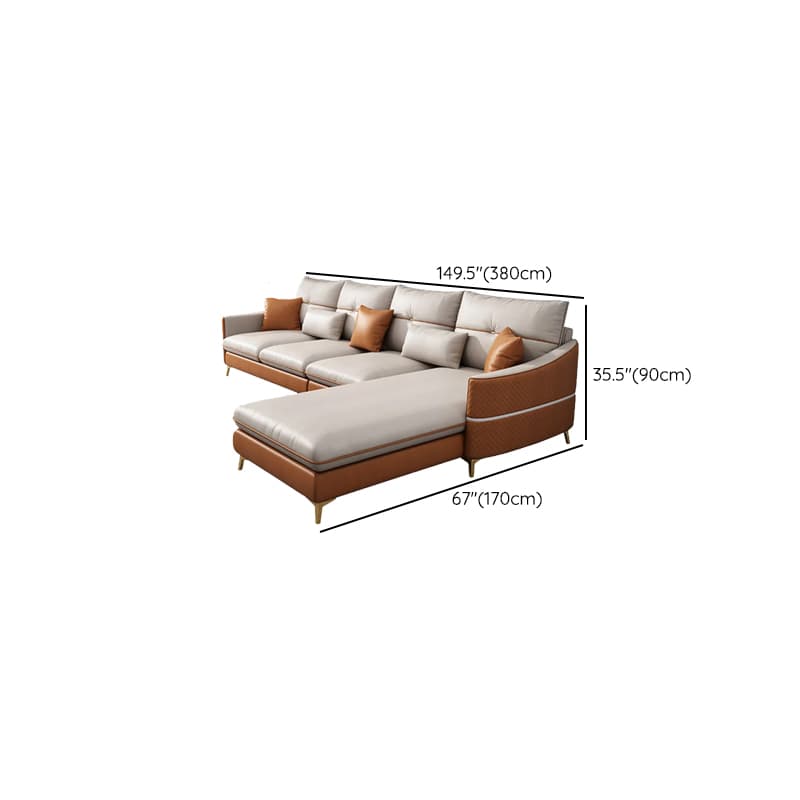 Straight/L-Shape Sofa/Sofa Chaise with Horizontal/Right Orientation, Sloped Arms, and Stitch-tufted Detailing - image 18