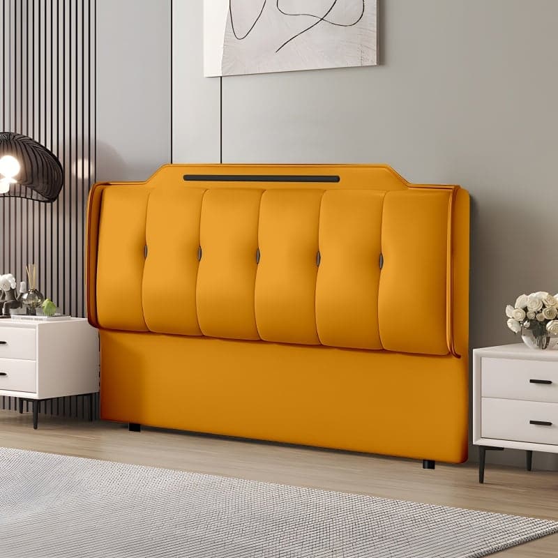 Simplistic Wingback Headboard with Camelback Shape for Queen Bed, Piled Tufted, Standard Height, Sponge Upholstery Fill, No Distressing - image 9