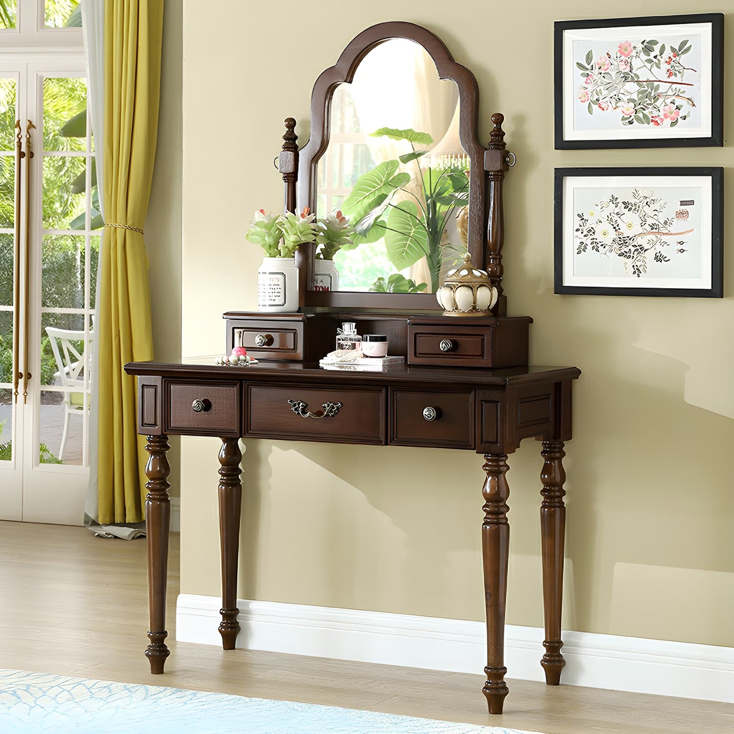 Old School Auburn Sleeping Quarters Rubberwood Push-Pull Tabletop Storage - image 11