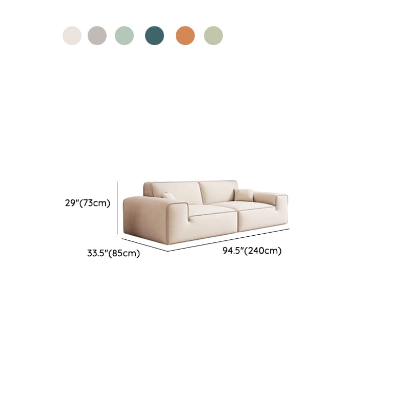 Contemporary Tear Resistant Ink/White/Olive Green Flannel/Pu Upholsterd Sofa Couch - image 15