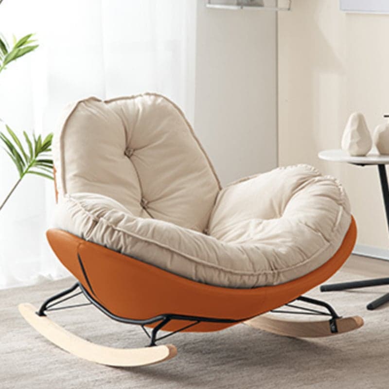 Modern Upholstered Rocking Chair - Small Height, Strongly Built Supporting 398lbs+ Weight - image 5