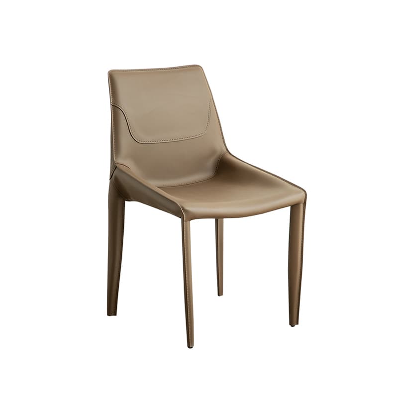 Modern Leather Armless Side Chair with Solid Back - Easy-Care, Warranty - image 13