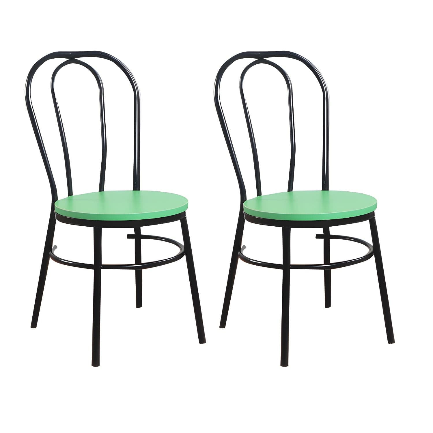 Contemporary Metal Dining Room Chairs Open Back Dining Armless Chair for Home Use - image 4