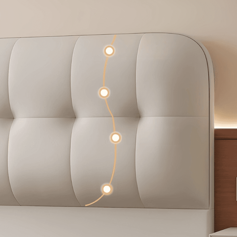 Modern Simple Style Panel Headboard with No Distressing, Piled Tufted Rectangle Design for California King/King/Queen Bed, Featuring Sponge Upholstery and Standard Height - image 7