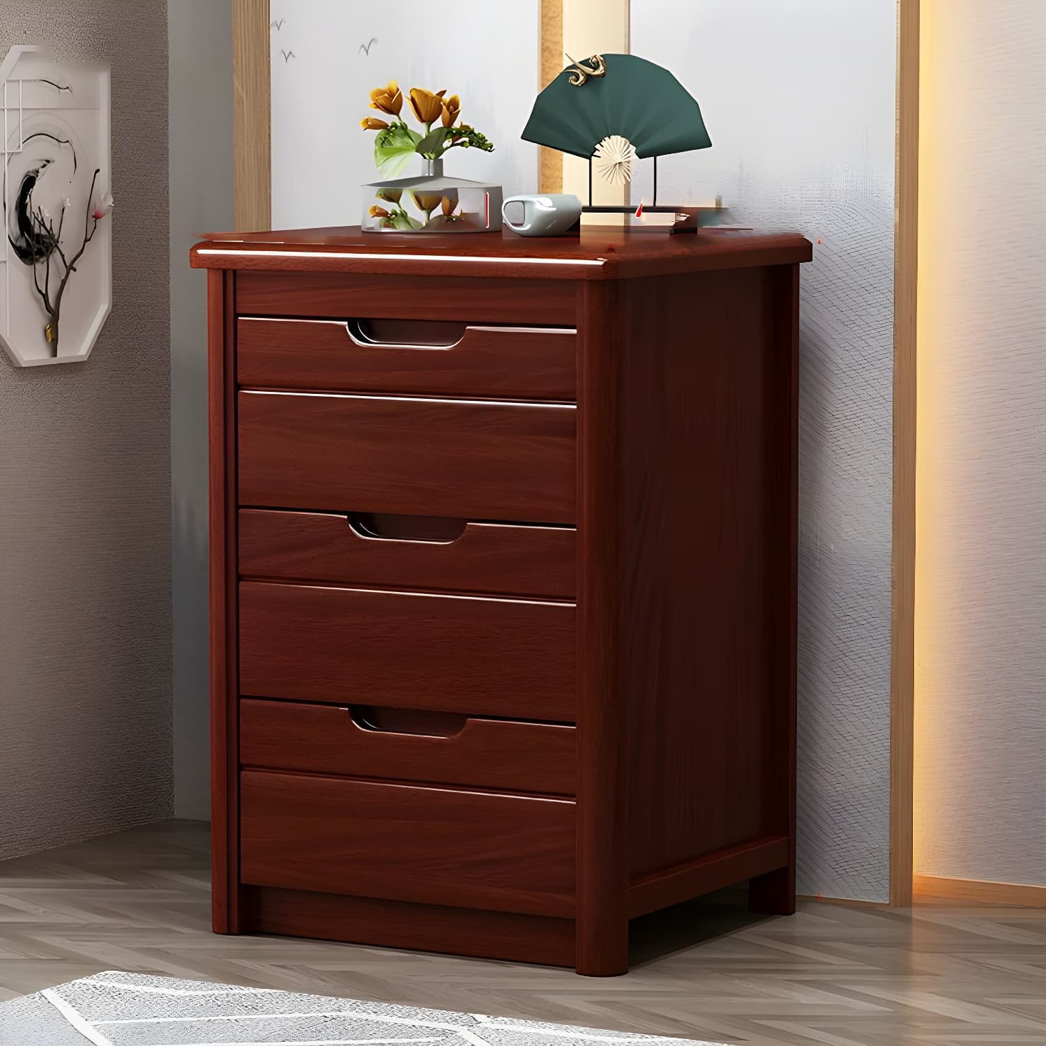 Traditional Wood Dresser with Drawers - Narrow Vertical Design - 40cm Width - Self Close Glides - image 4