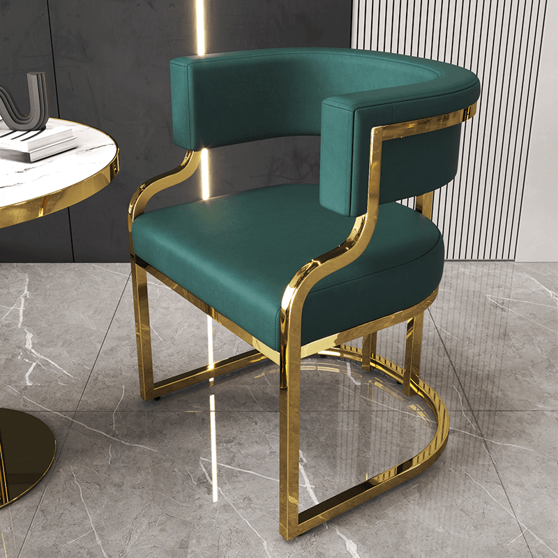 Secure Framed Gilded Arm Chair with Foot Pads - image 7