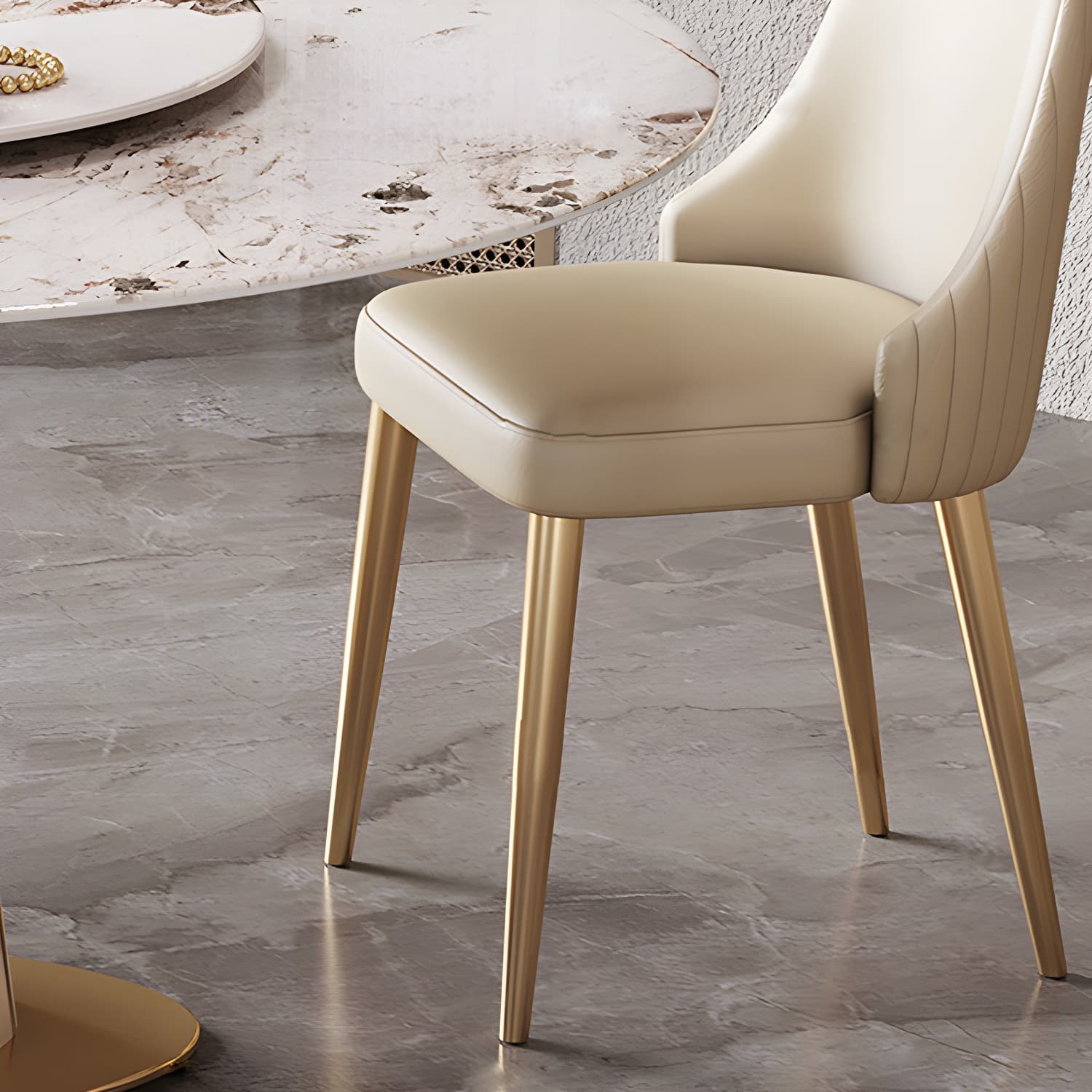 Glam 1/3/4/5/7 Pieces Dining Sets Round Dining Room Table Set - image 9