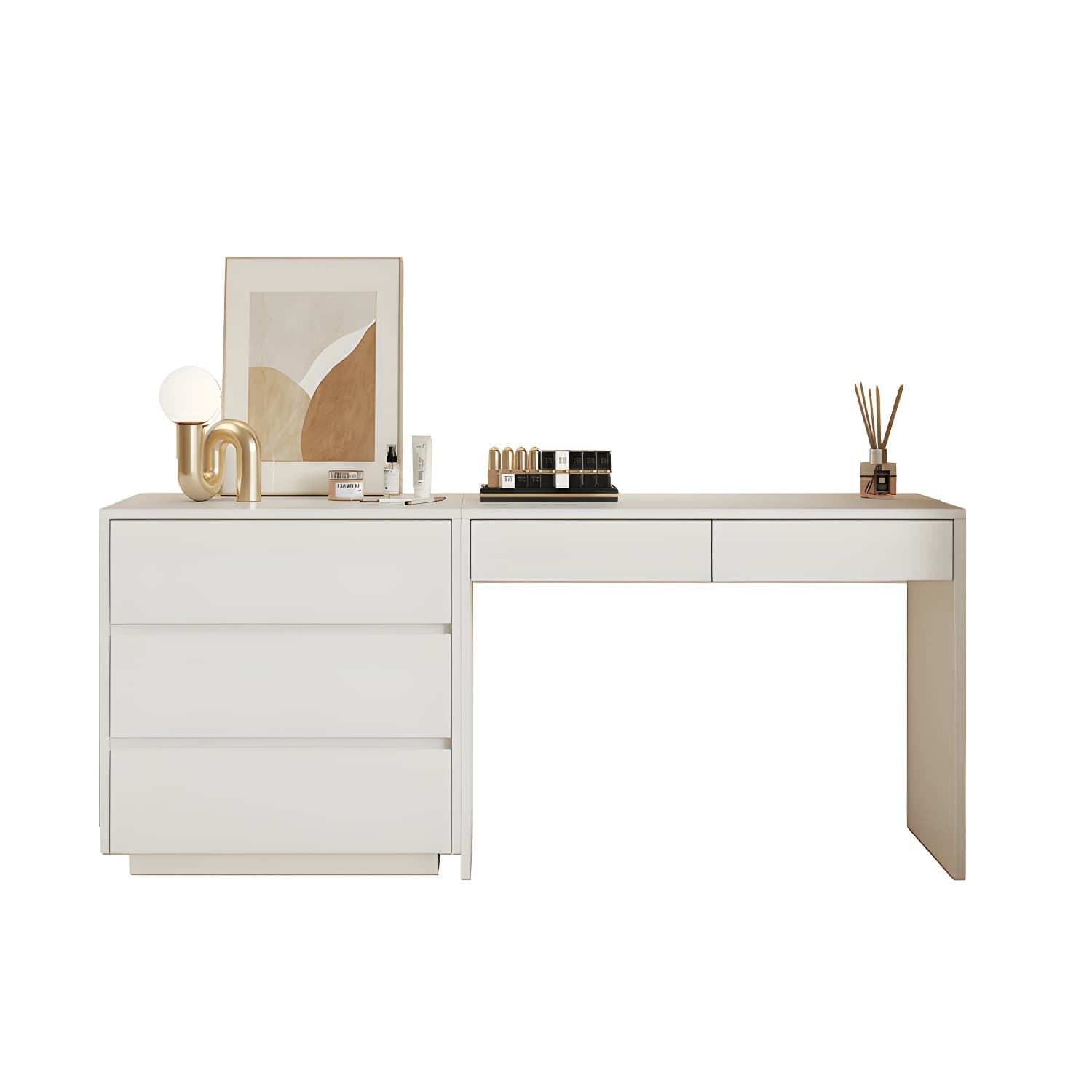 Modern Wood Vanity with Drawers, Large Size, Soft Close Glides, 40cm Width, 75cm Height - image 7