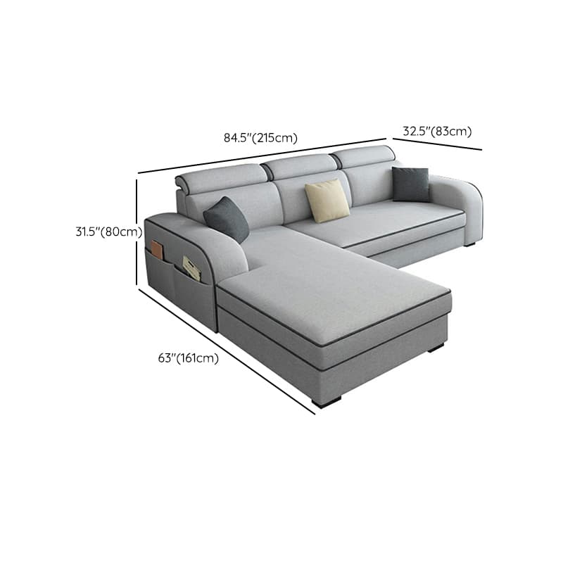 Square Arm Sectional Sofas with Adjustable Pillows and Storage - image 21
