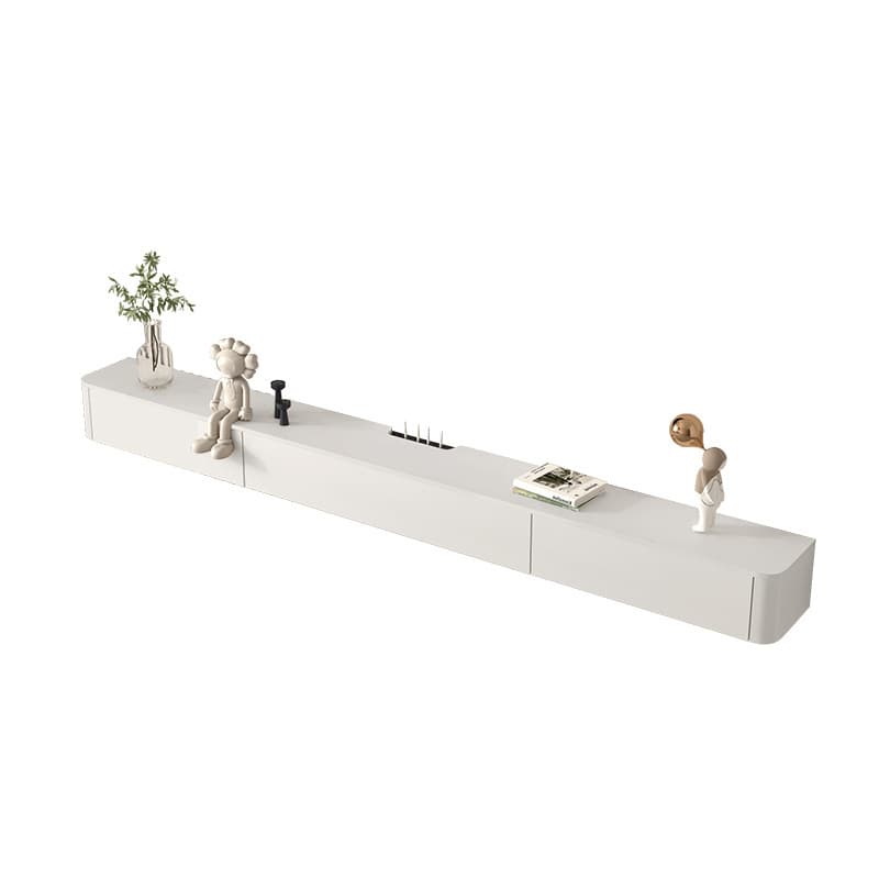 Contemporary Rectangular Wall Mounted TV Stand with Door Living Room - image 12