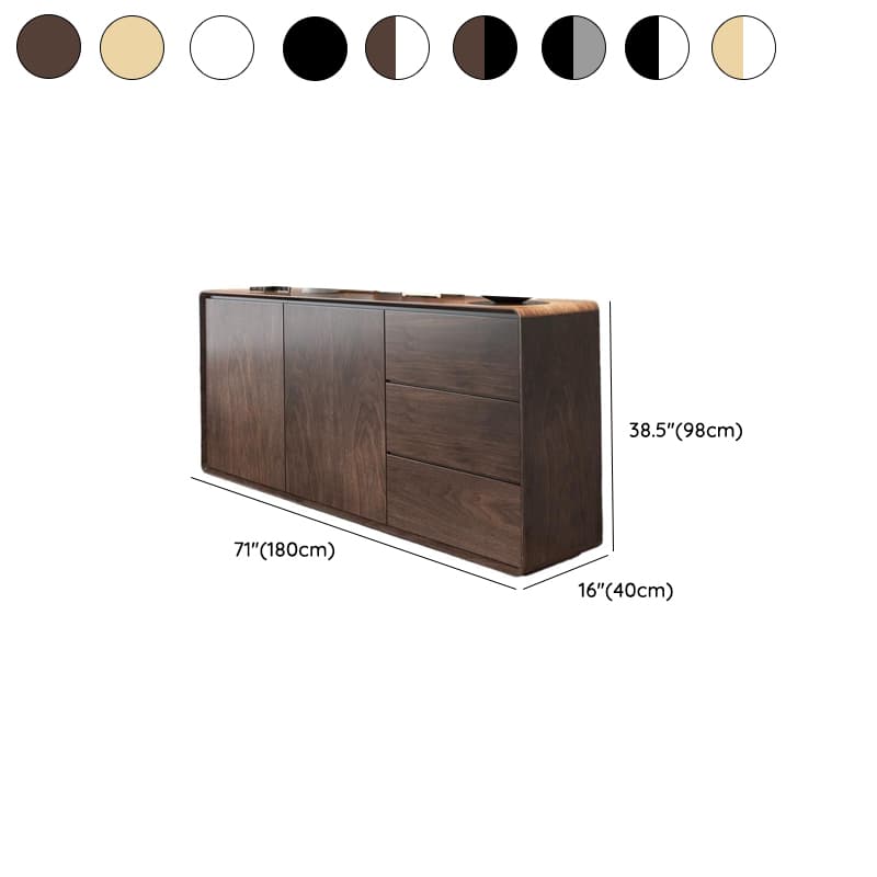 1 Shelf & 2 Doors & 3 Drawers Wood Standard/Narrow Sideboard with Closet & Kitchen Cupboards - image 19